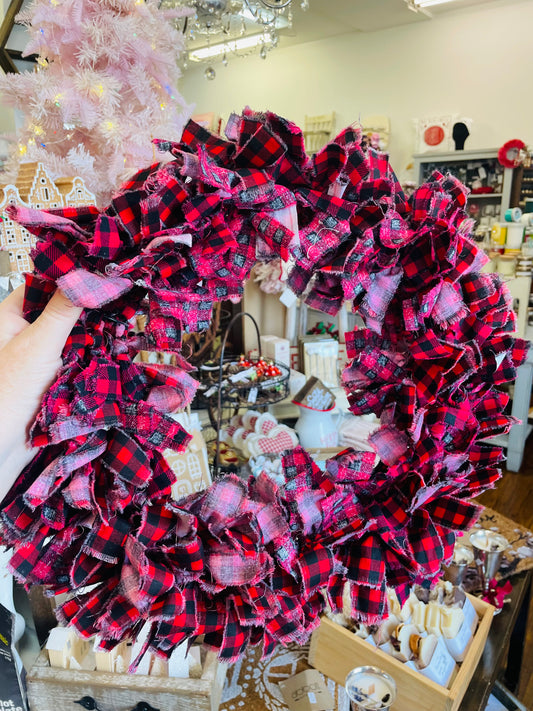 Town & Country Christmas Rag Wreath