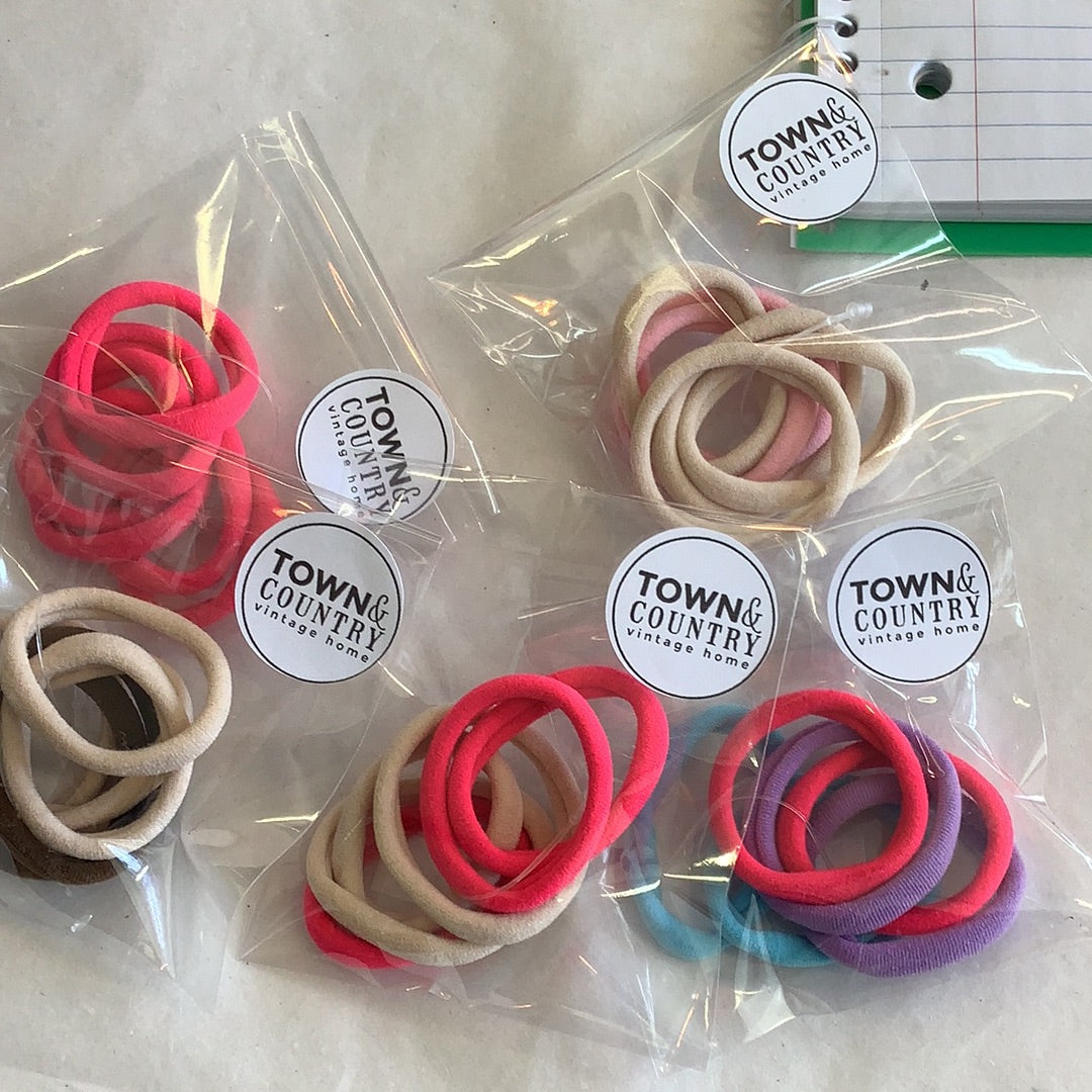 Town & Country - Hair Ties 6 Pack Assorted