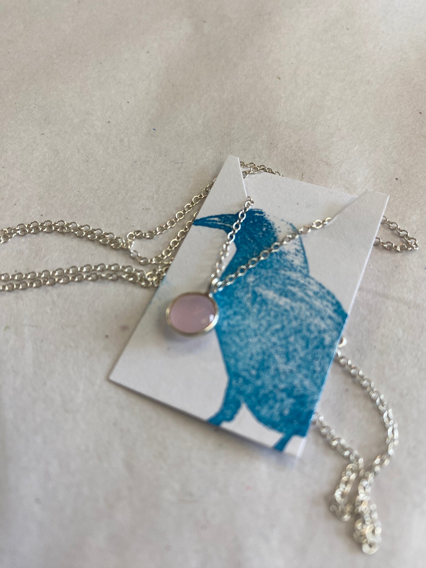 Dirty Bird Jewelry - Sterling Silver Pink Chalcedony Necklace