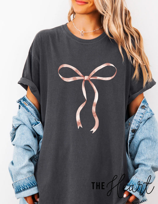 Pier prints~ Dainty bow graphic top