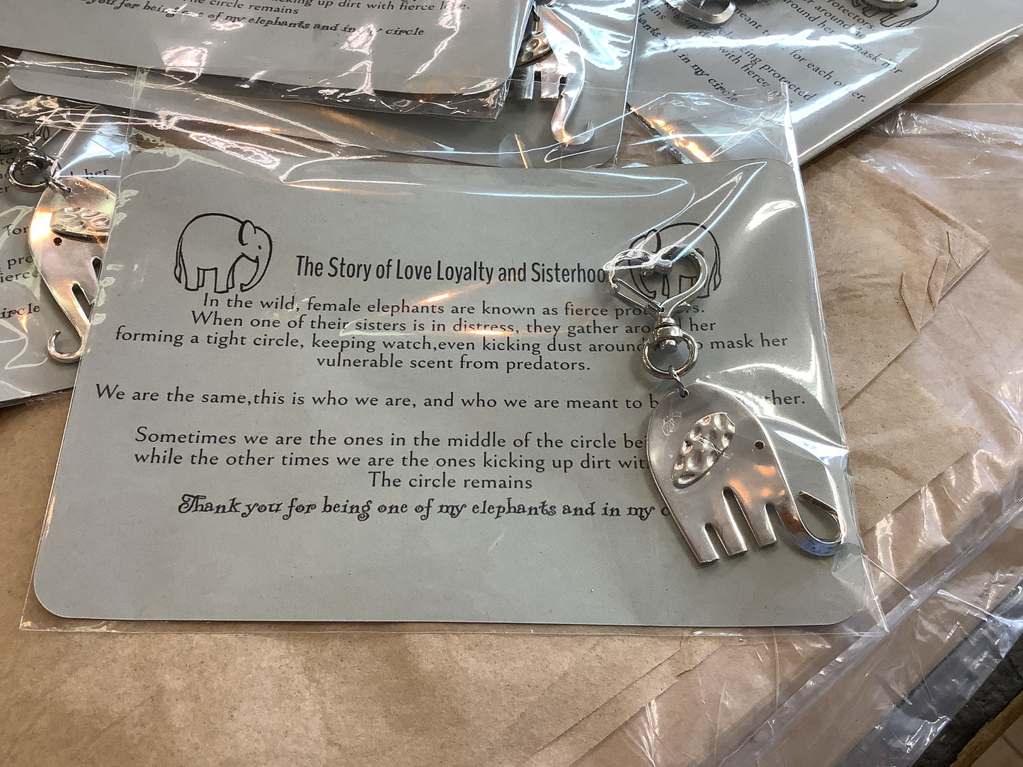 Teaspoon Memories - Elephant Keychain