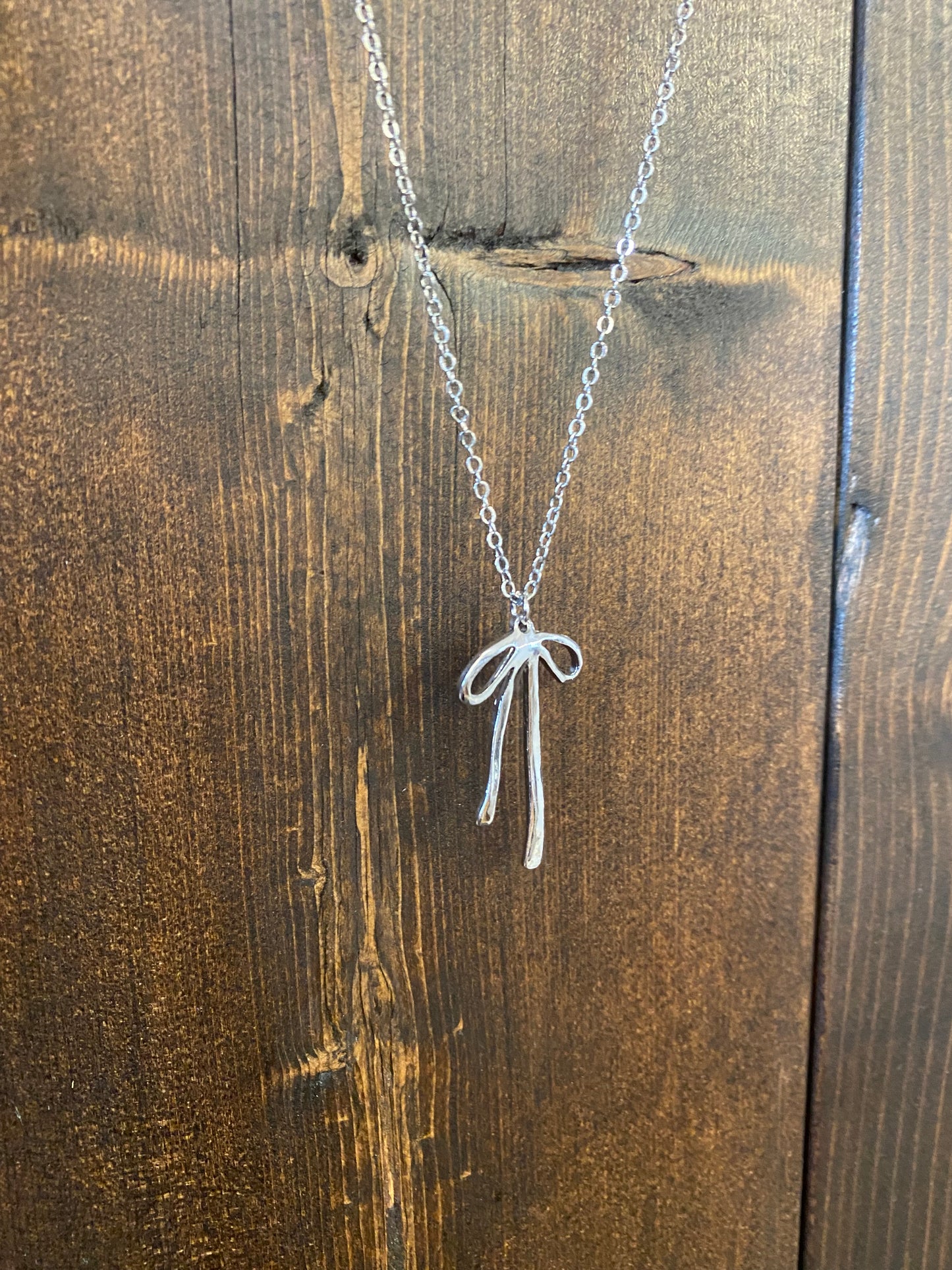 Town & Country - Stainless Steel Bow Necklace