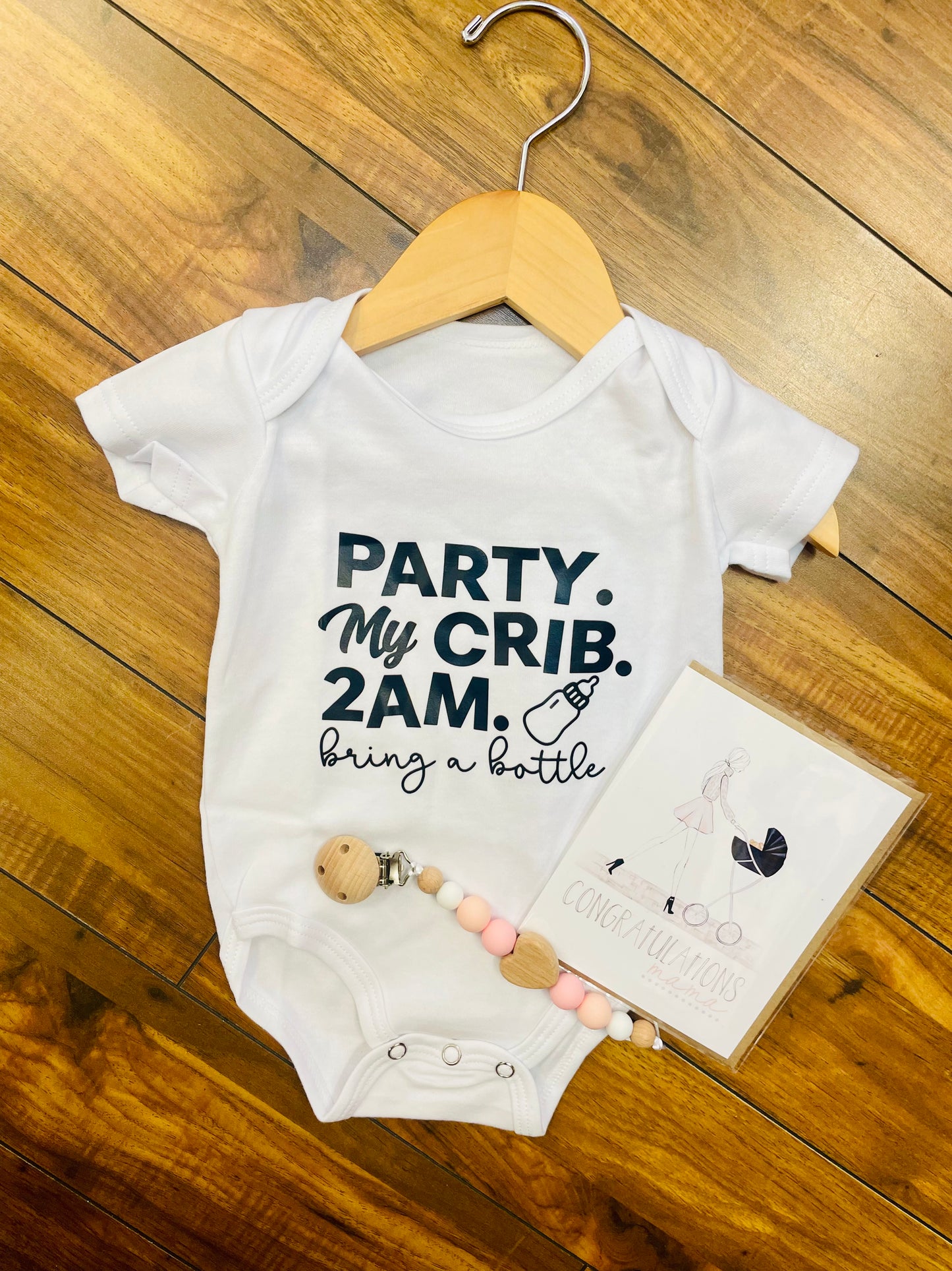 Party. My Crib. 2AM. Bring A Bottle | Baby Onesie