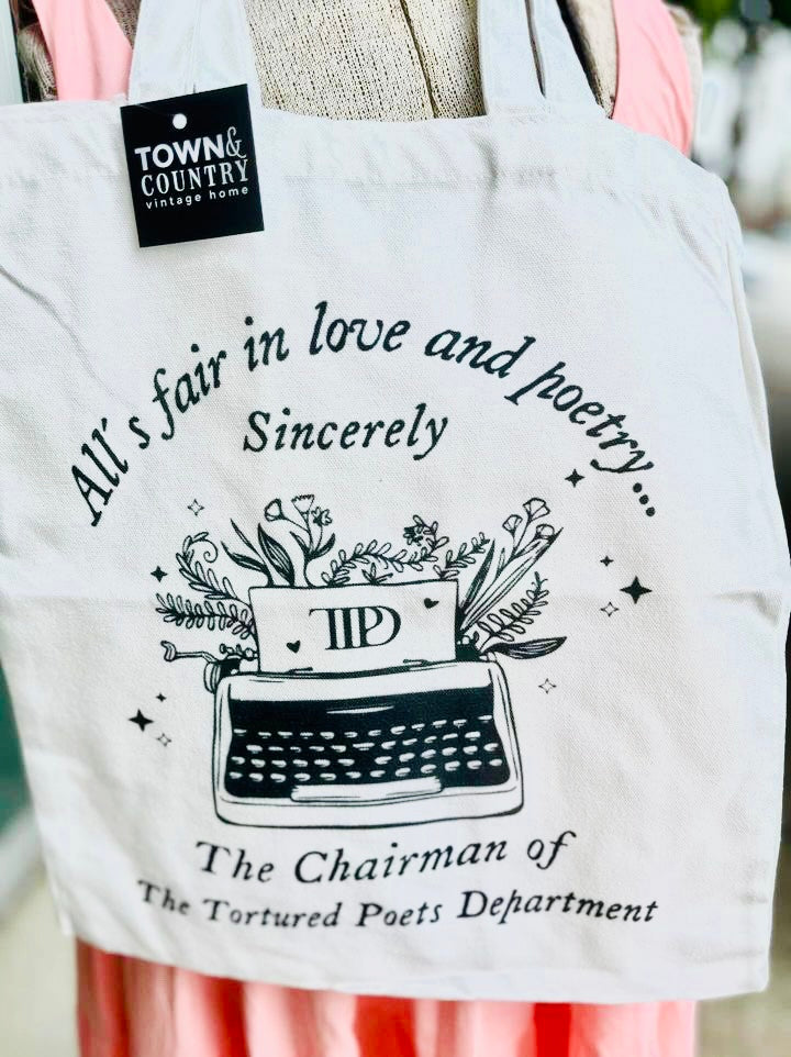 Town & Country - Taylor Swift - The Poets Department Theme - Canvas Tote Bags