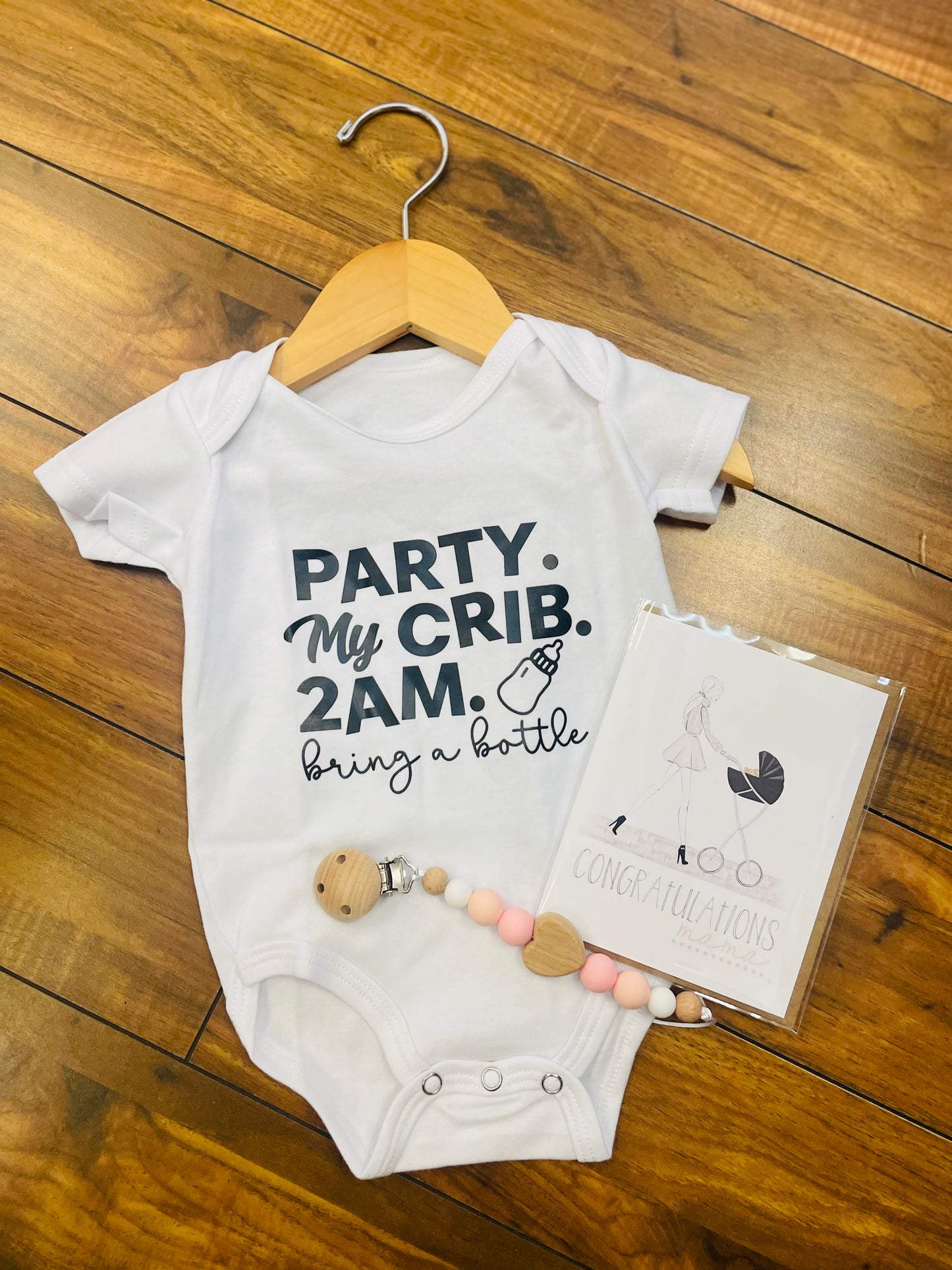 Party. My Crib. 2AM. Bring A Bottle | Baby Onesie