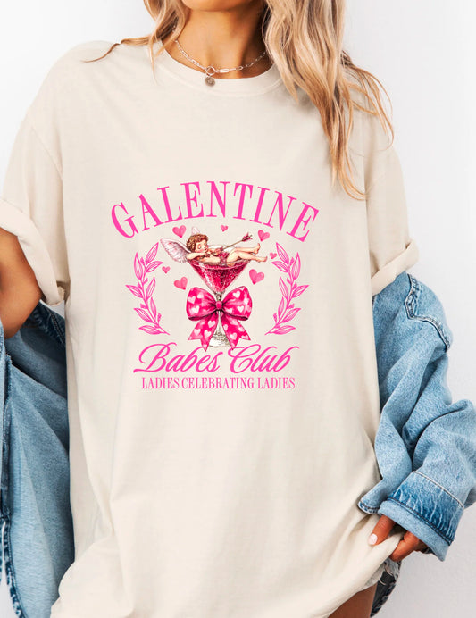 Pier prints~Galentines babes club graphic top