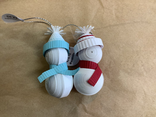 A Paper Life - Assorted Snowman Quilled Ornaments