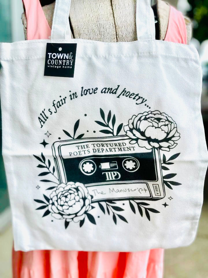 Town & Country - Taylor Swift - The Poets Department Theme - Canvas Tote Bags