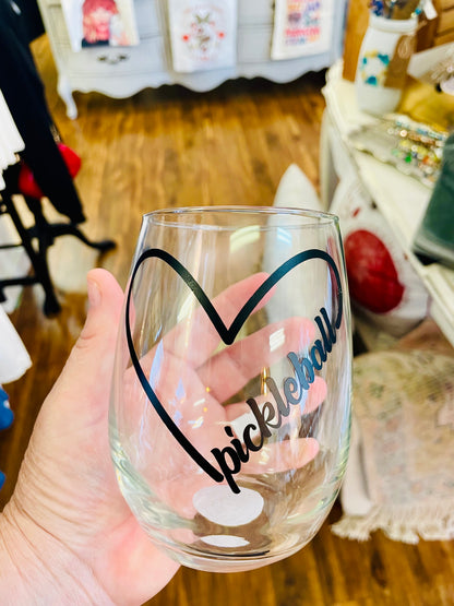 Town & Country - Pickleball Stemless Wineglass