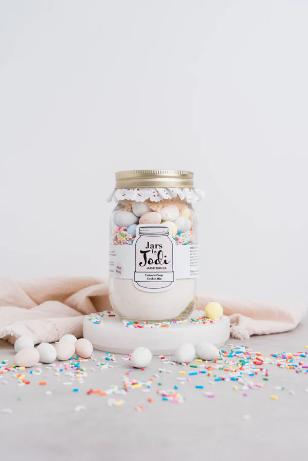 Jars by Jodi~ small jar of unicorn poop cookies