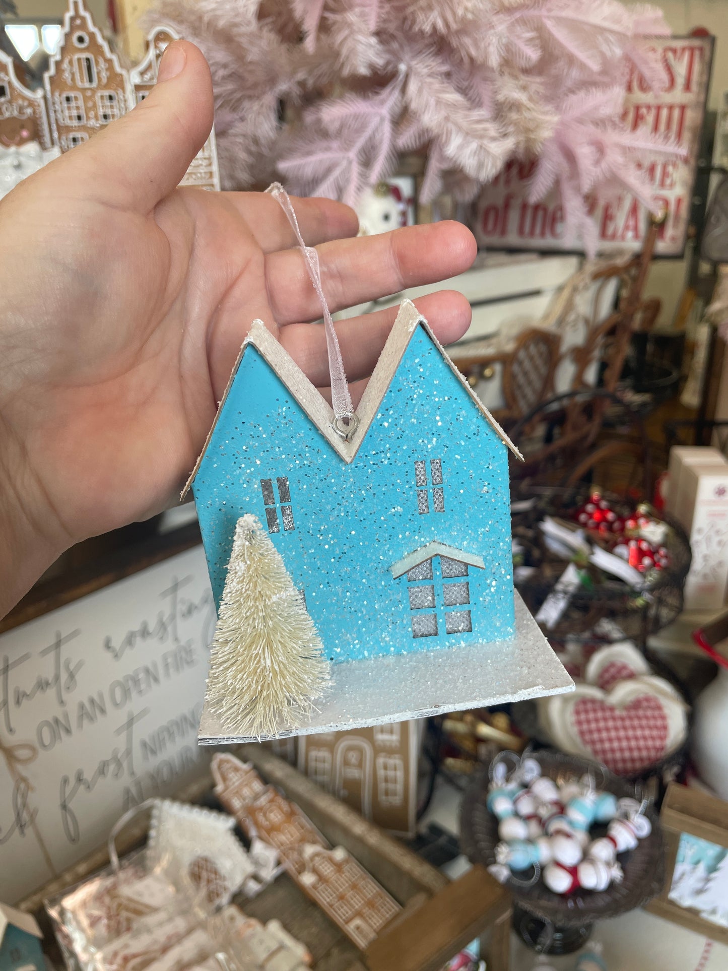 Town & Country - Pastel House & Tree Ornament