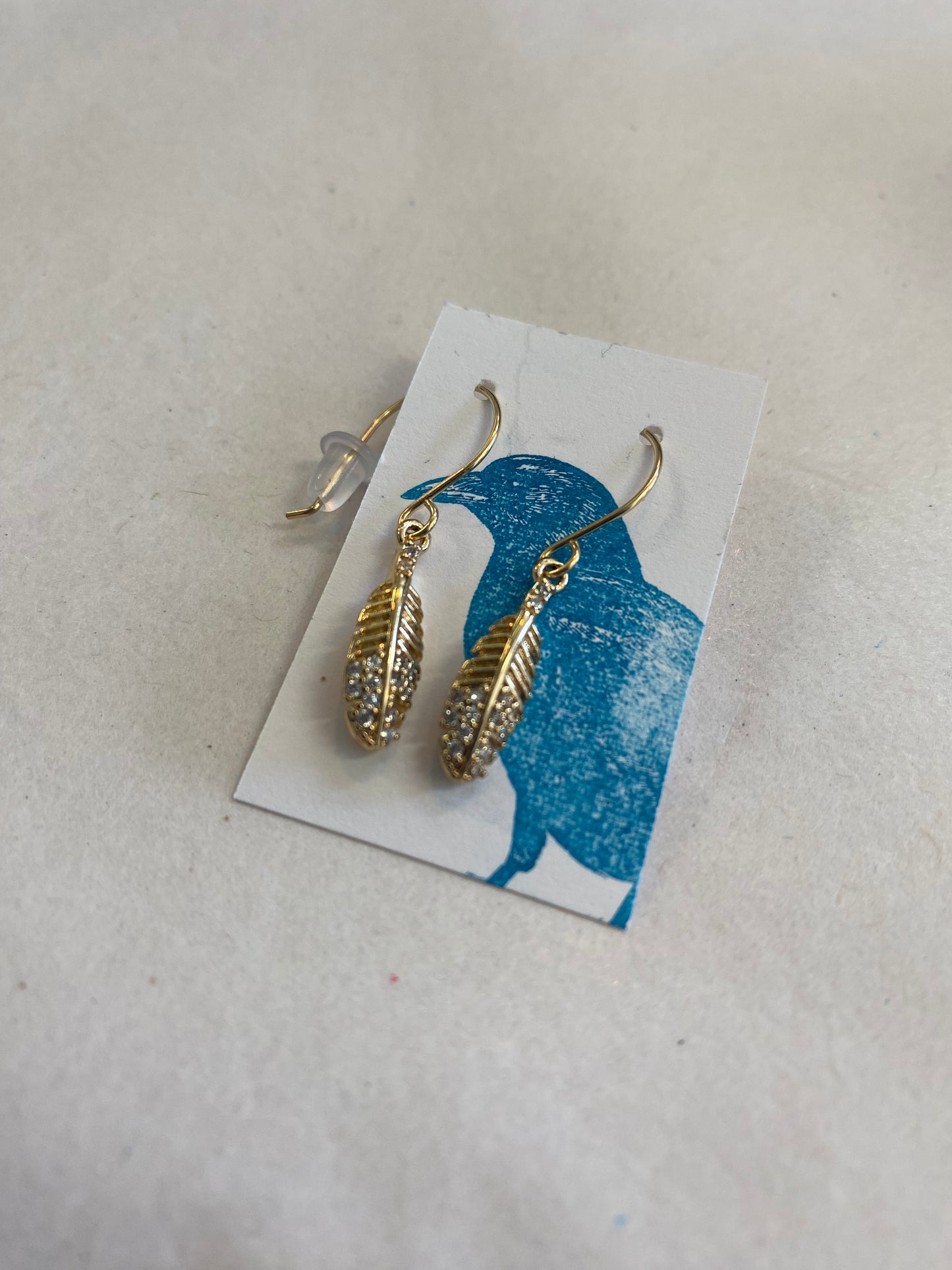 Dirty Bird Jewelry - Gold Filled Feather Earrings