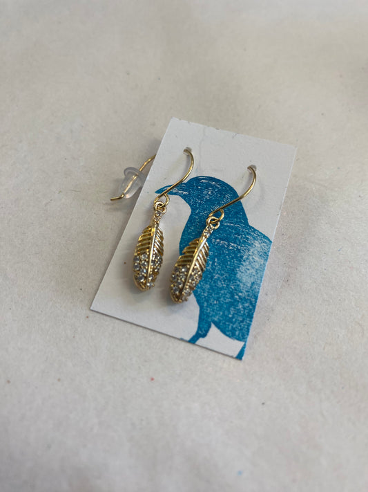 Dirty Bird Jewelry - Gold Filled Feather Earrings