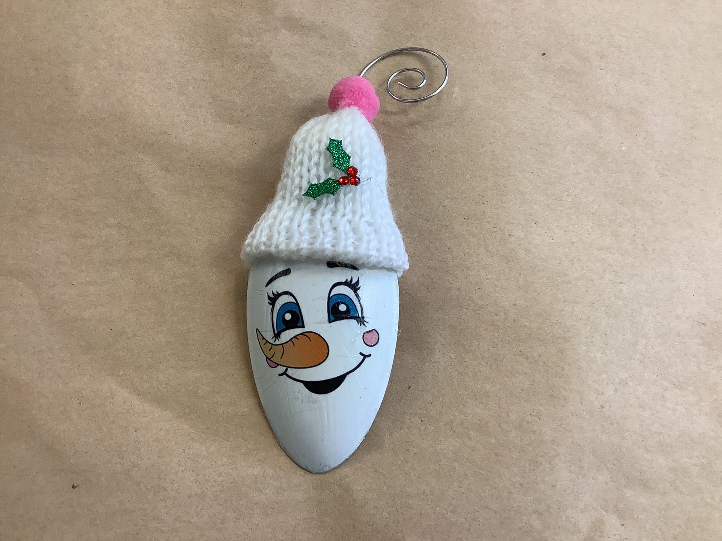 Teaspoon memories:  Snowman spoon ornament