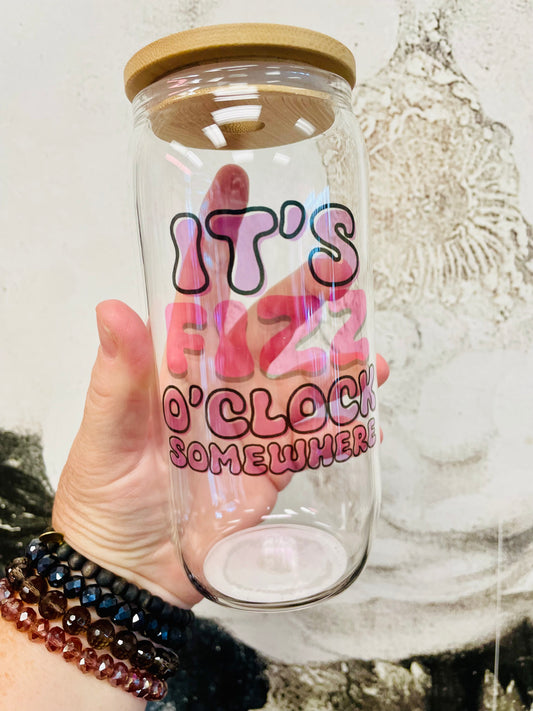 Pier Prints - It’s Fizz O’Clock Somewhere Glass Tumbler