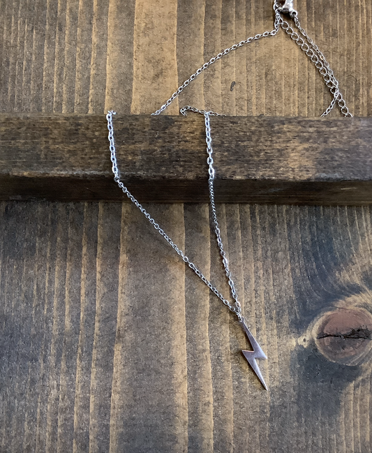 Lace + Meadow Lightning Bolt Necklace