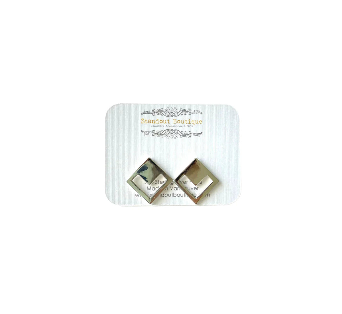 Standout Boutique - Sterling Silver Chevron Earrings