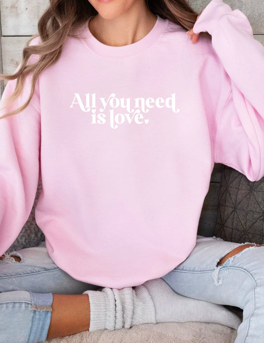 Pier Prints~ All you need is love graphic sweater