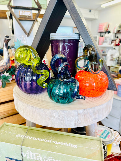 Little Fox Apothecary- Handblown Glass Pumpkins