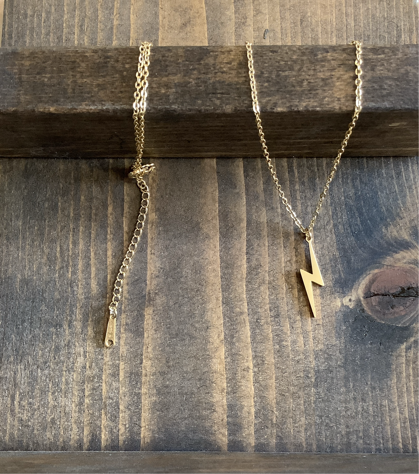 Lace + Meadow Lightning Bolt Necklace