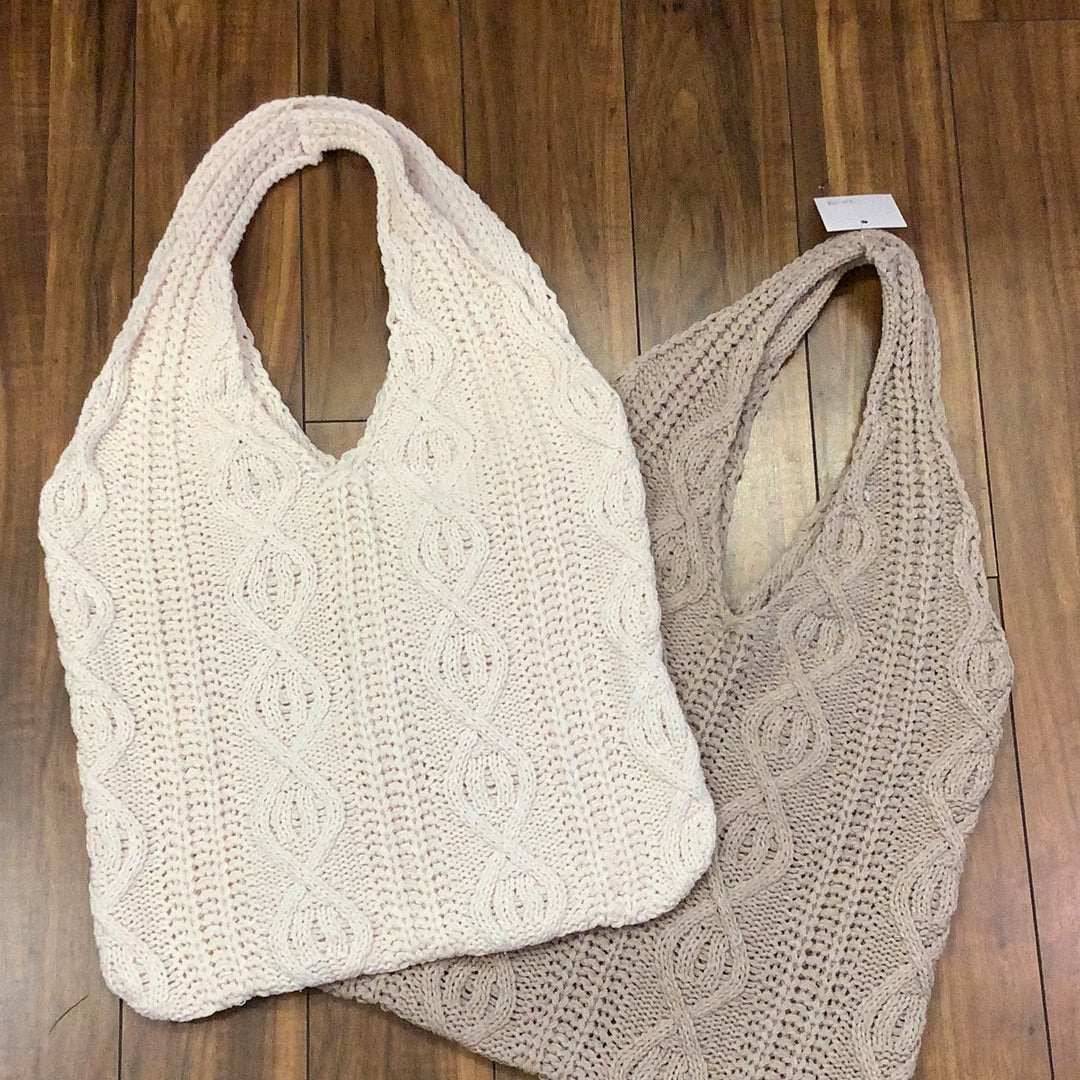 Town & Country - Vintage Cable Knitted Bag