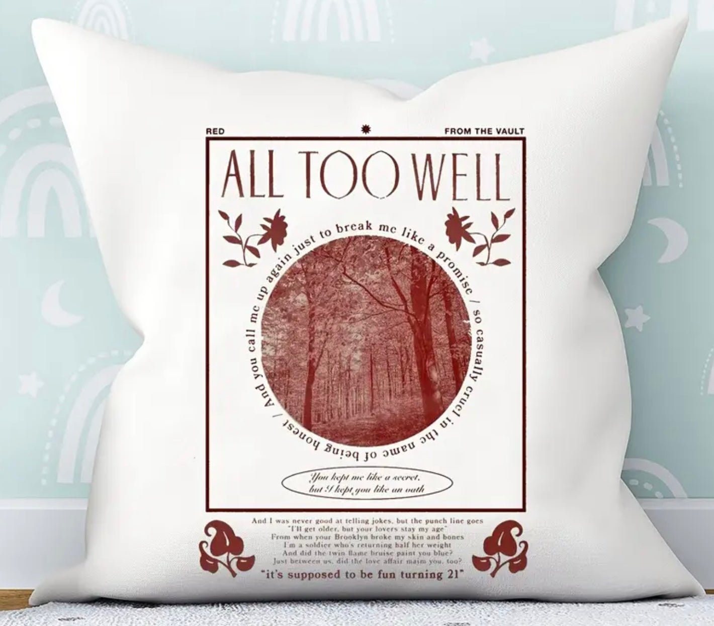 Town & Country - Taylor Swift - All Too Well Pillow
