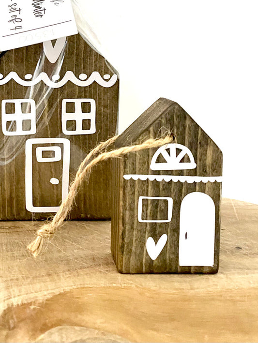 A Paper Life - Wood House Ornament