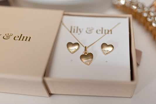 Lily & Elm - Gold Filled “Amore” Necklace Set