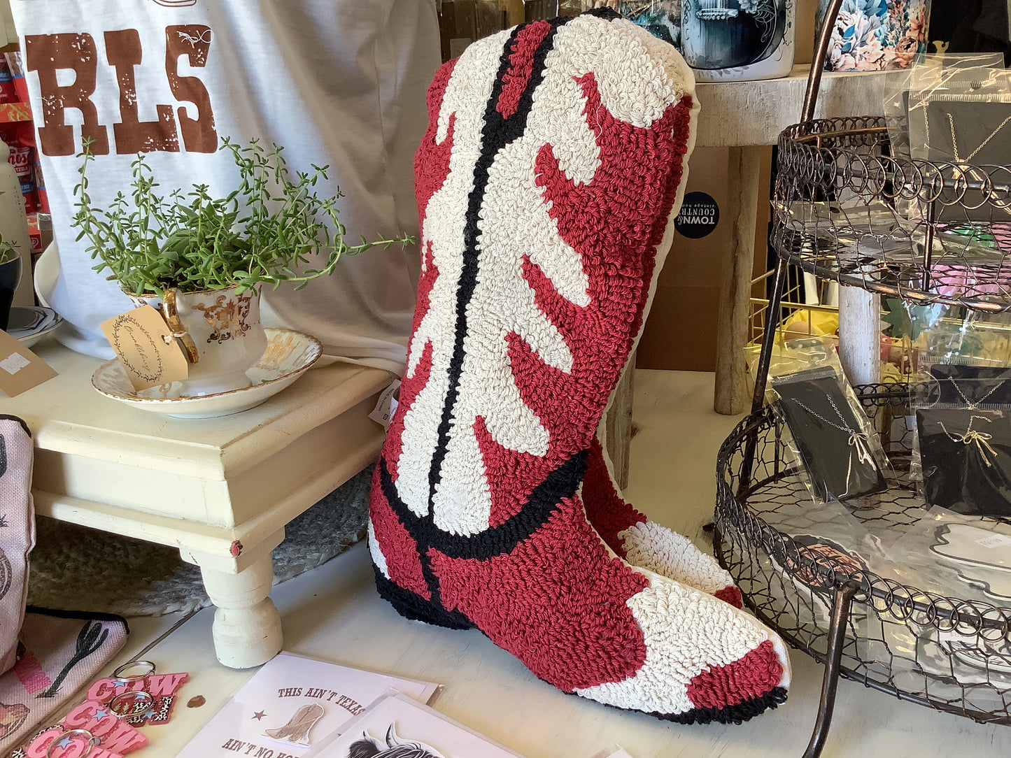 Town & Country - Cowboy Boot Pillow