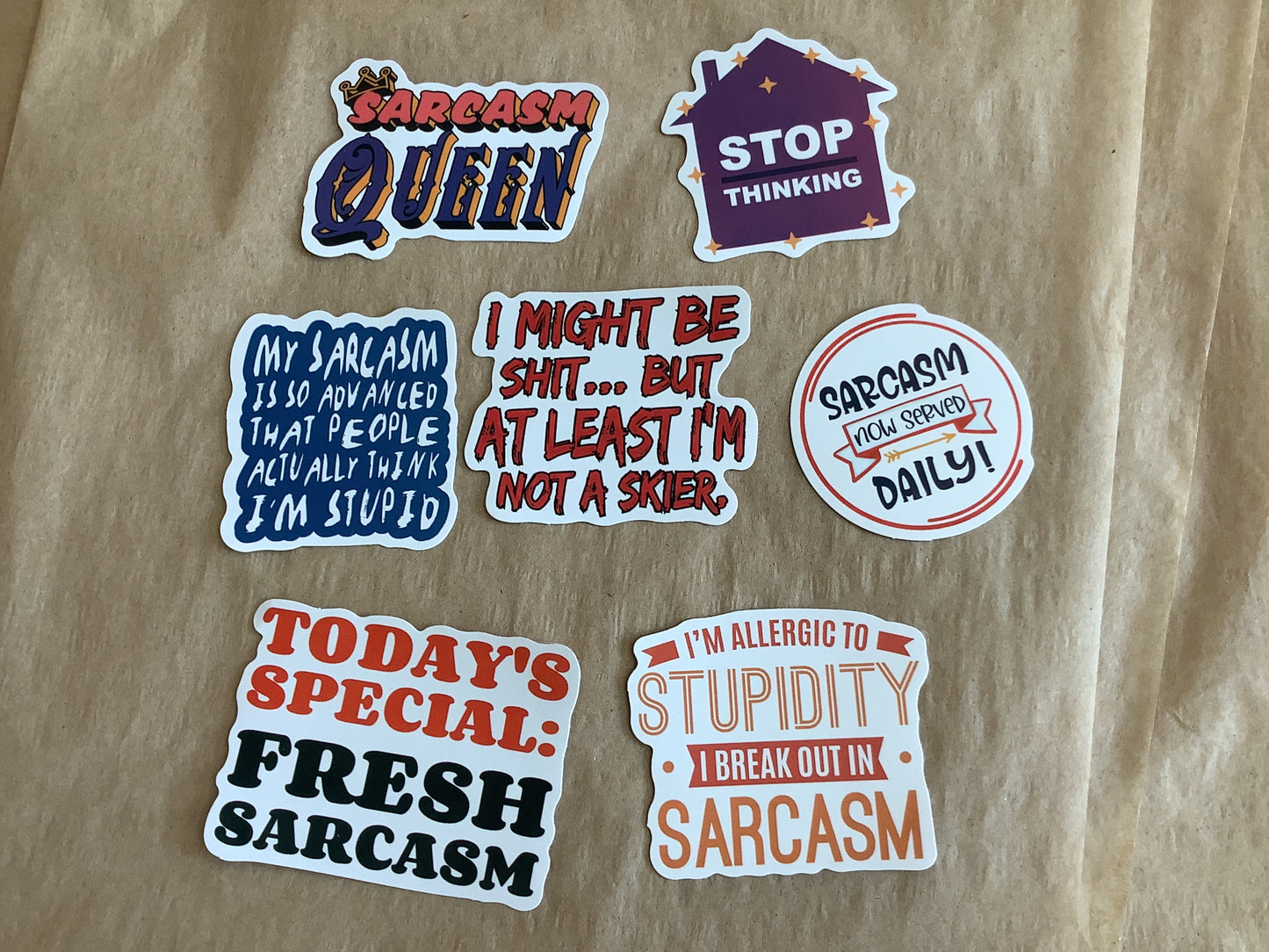 Town & Country - Sarcasm Assorted Stickers