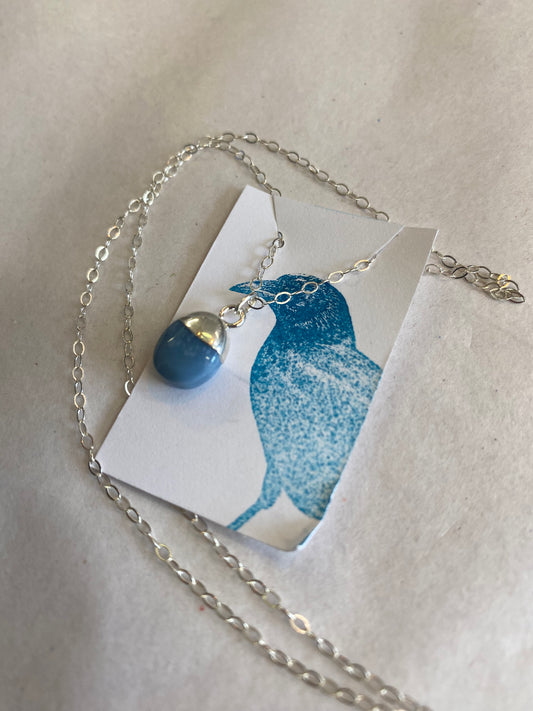 Dirty Bird Jewelry - Sterling Silver Blue Opal Tumble Necklace