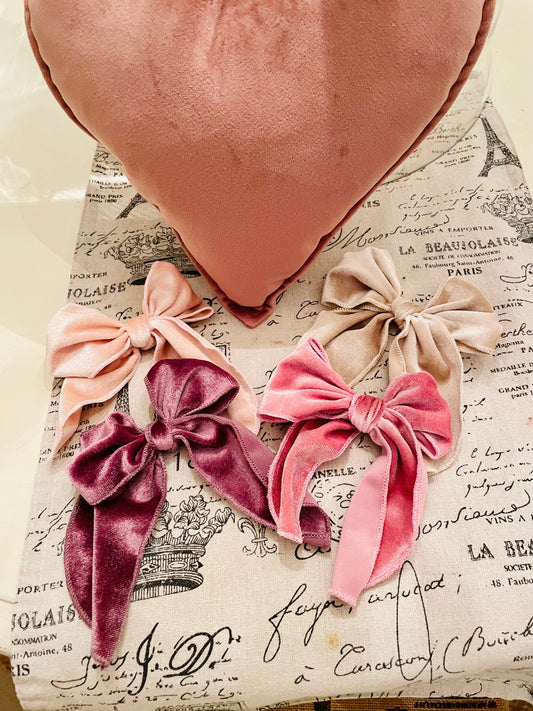 Town & Country - Velvet Bow Hair Clips