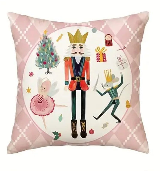 Town & Country - Nutcracker With Boarder Pillow