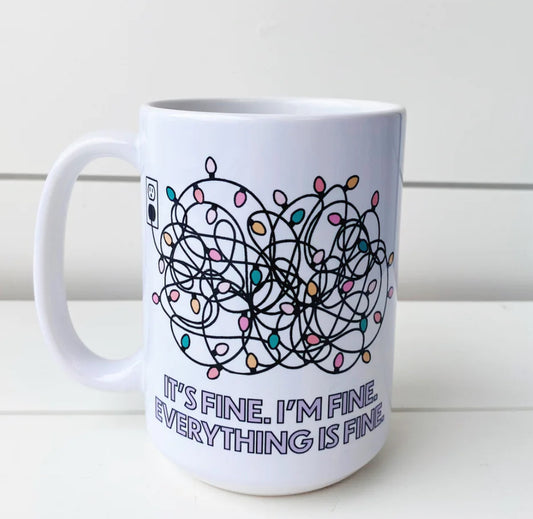 Pier Prints - Im Fine Everything Is Fine Christmas Mug