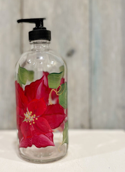 Cc Crafts - Red Poinsettia Soap Pump