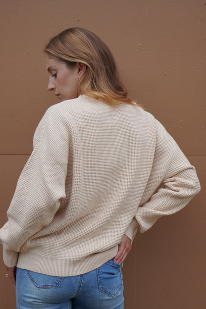 Capri Waffle Sweater | Sand