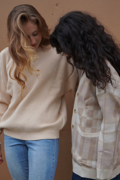 Capri Waffle Sweater | Sand