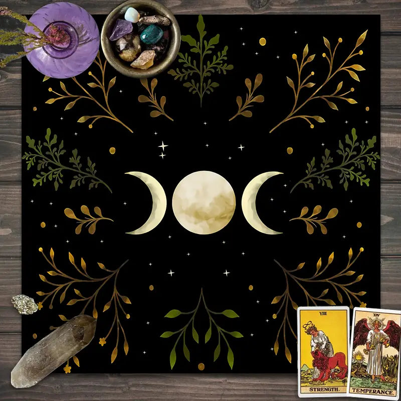Town & Country - Olive Leaf Moon Phase Altar Cloth
