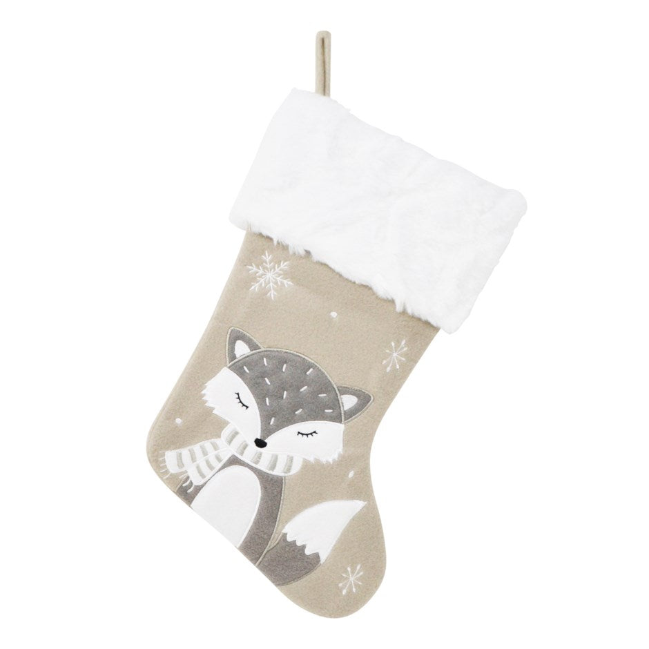 Town & Country - Greige Fox Stocking