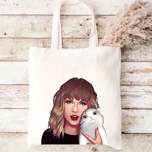 Town & Country - Taylor Swift w/ Cat Canvas Tote Bag