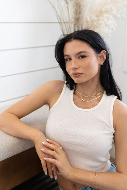 Lily & Elm - Gold Filled “Scarlett” Cuban Link Earrings