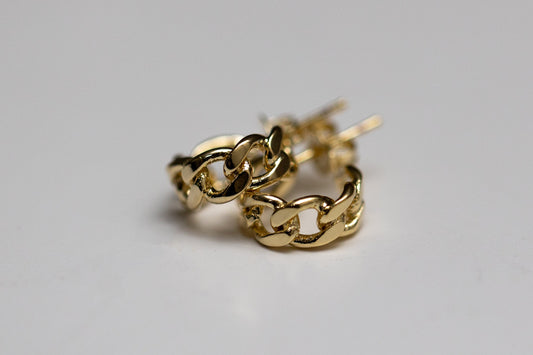 Lily & Elm - Gold Filled “Scarlett” Cuban Link Earrings