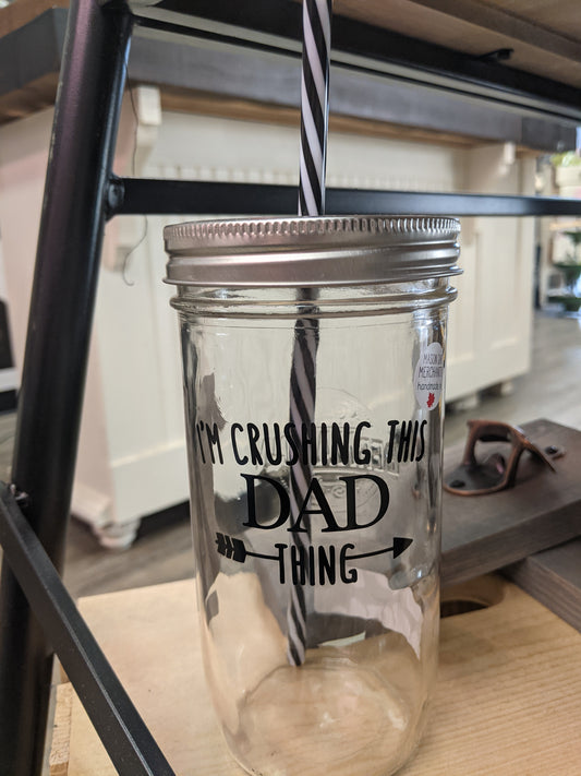 Mason Jar Merchant - Cup With Straw