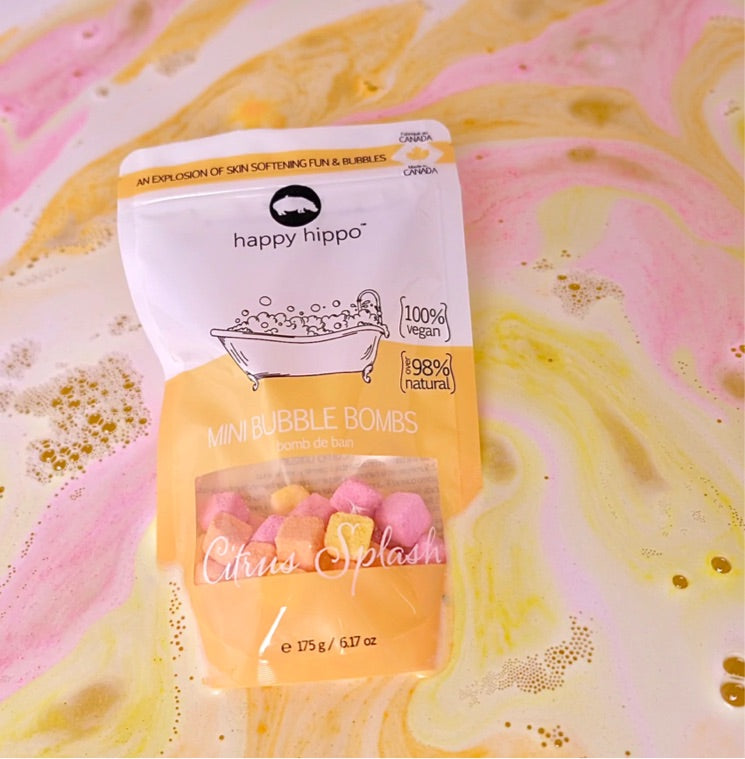 Happy Hippo Bath- Citrus Splash Mini Bubble Bombs