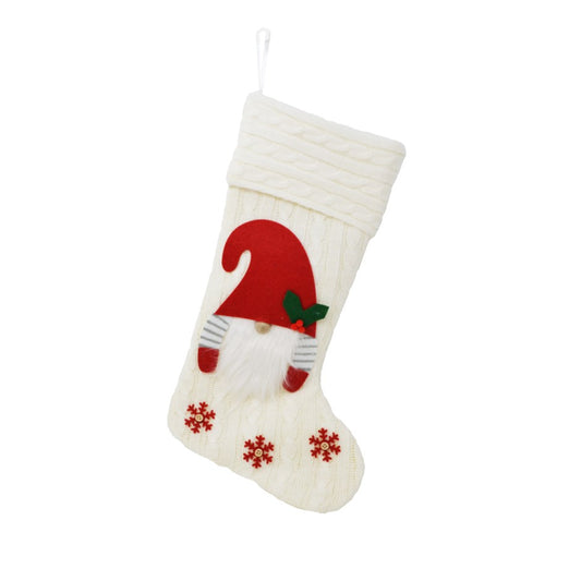 Town & Country - Stocking - Gnome - White