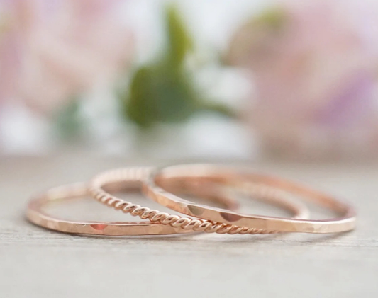 Courtney Rai Dawn - Rose Gold Twisted Rings