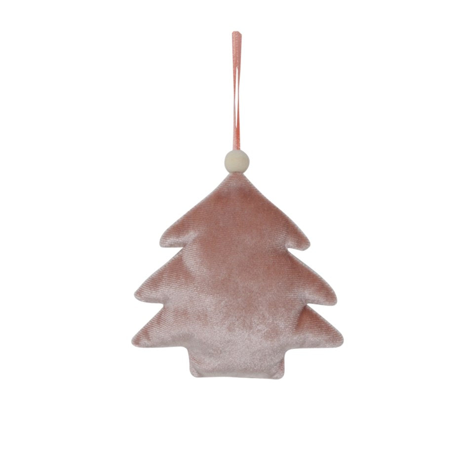 Town & Country - Velvet Plush Ornament - Blush Fir Tree