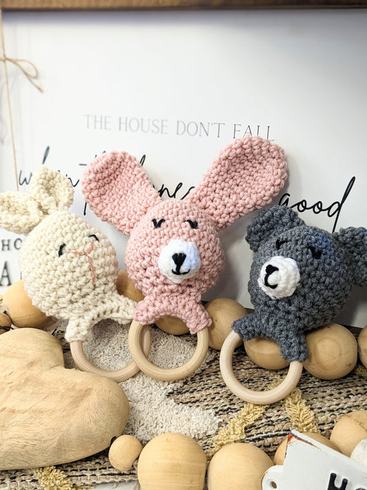 Town & Country - Crotchet Animal Rattles