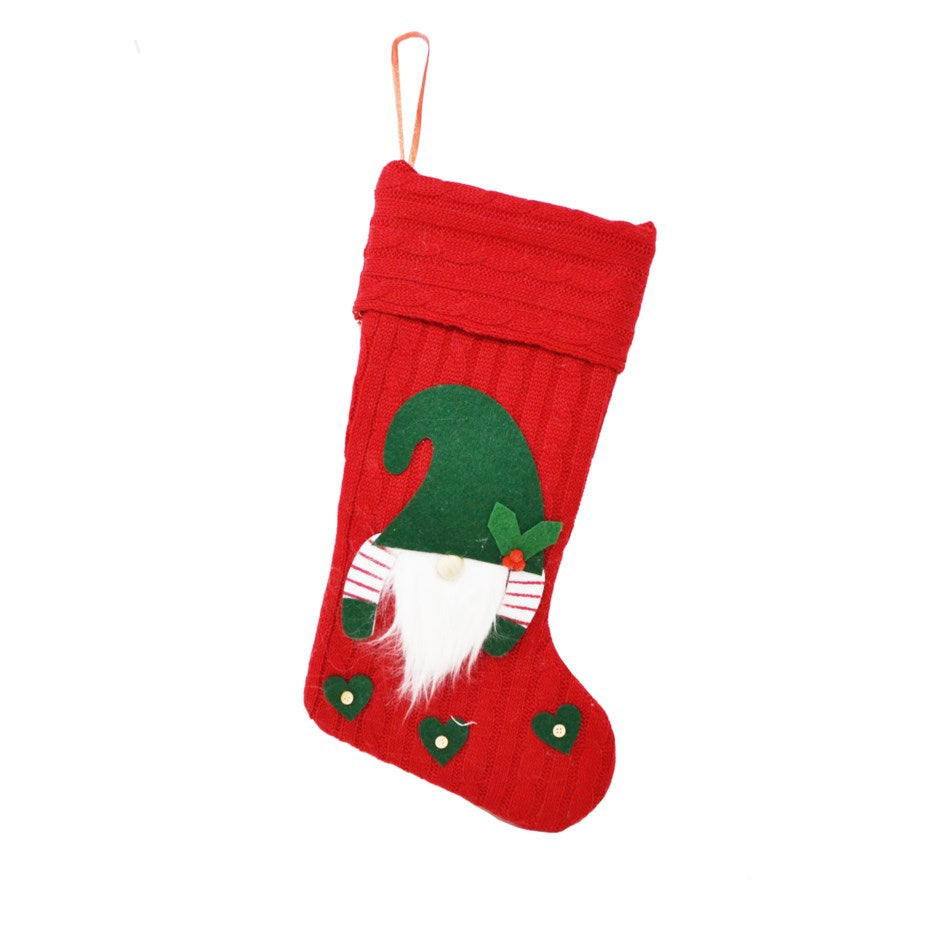 Town & Country - Stocking - Gnome - Red