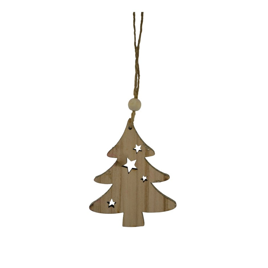 Town & Country - Wooden Ornament - Glitter Tree